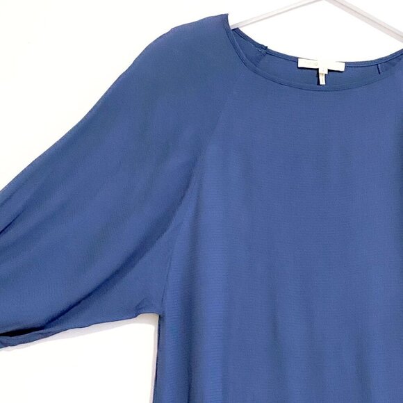 Maje Blue Realiste Crape Shift Dress Size Small (size 1 of 5) - Picture 9 of 14